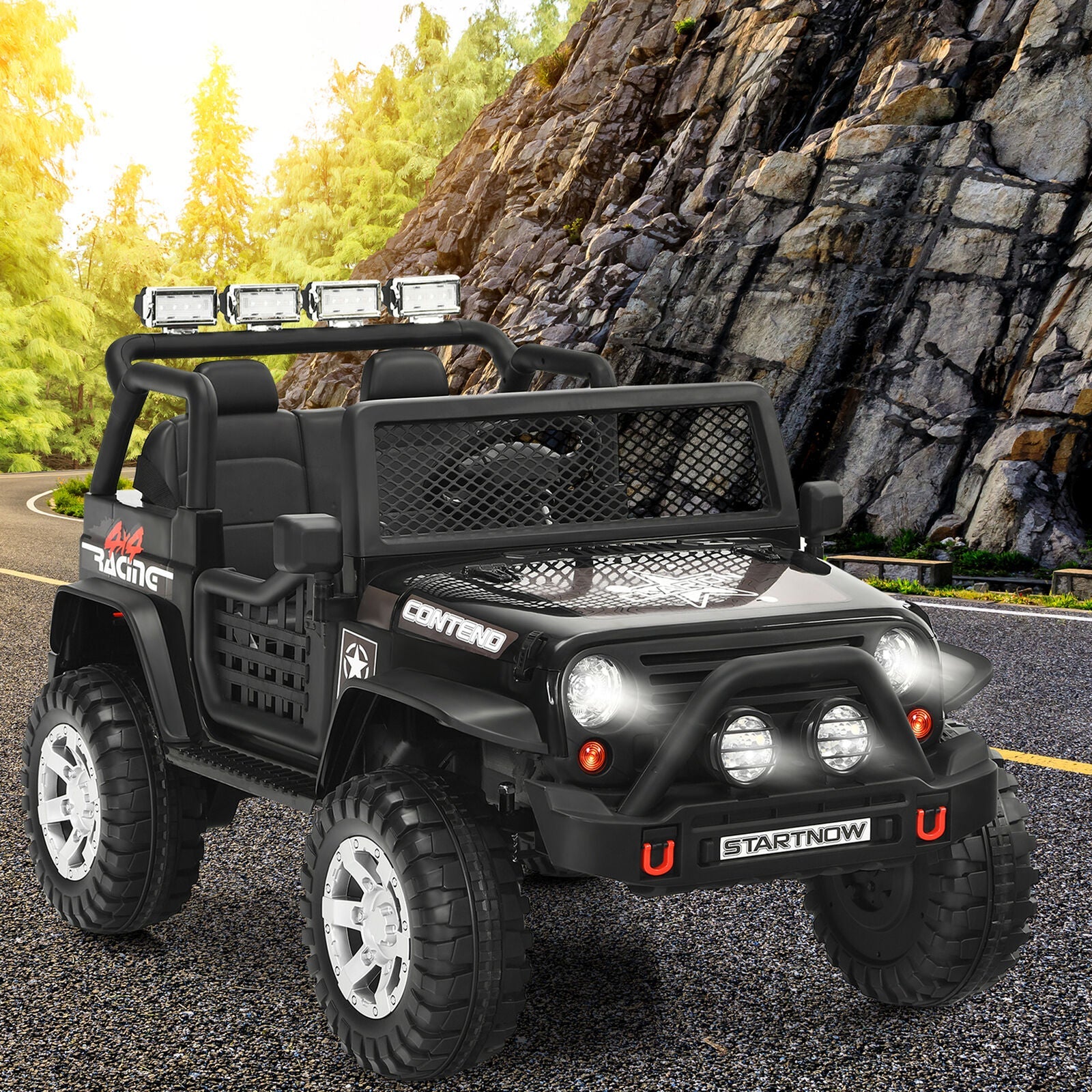 Electric Kids Ride On Car Truck with MP3 and Remote Control - Black