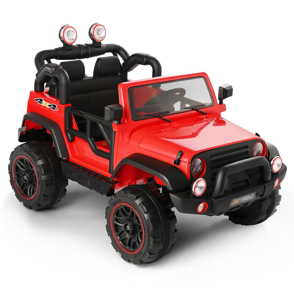 Electric Kids Ride-On Car Truck with MP3, LED Lights, Remote Control - 3 Speeds and Cover Included