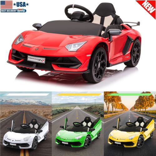 Electric Kids Ride On Car with Remote Control, LED Light, and Music - 12V Battery Powered