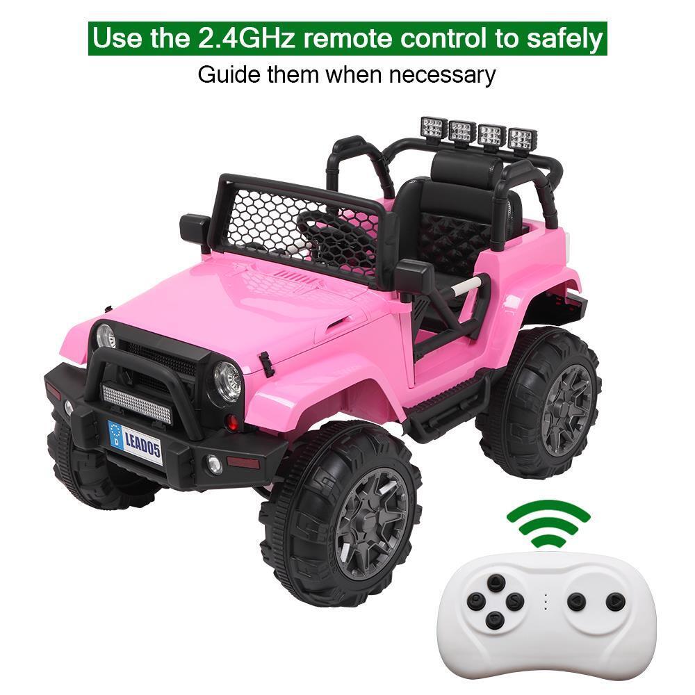 Electric Kids Ride-On Car with Remote Control, Multifunctional Lights and Music