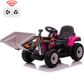 Electric Kids Ride-On Excavator with Remote Control - Rose Red
