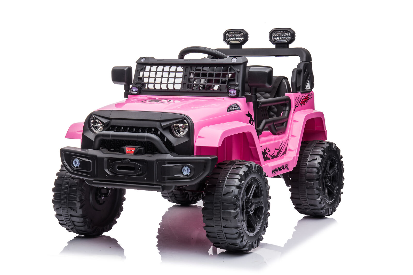 Electric Kids Ride-On Jeep SUV with 2 Speeds, Remote Control, LED Lights, and Music