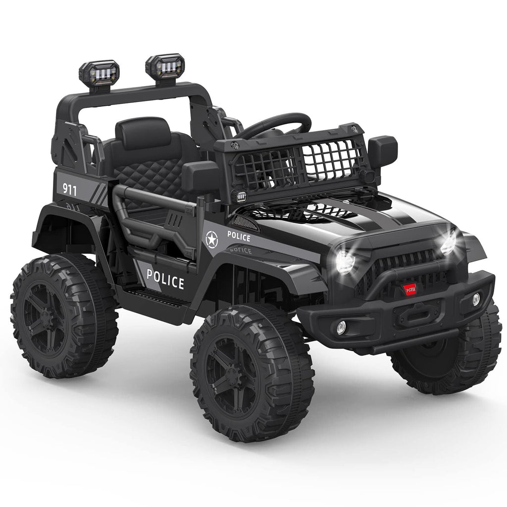 Electric Kids Ride-On Jeep SUV with 2 Speeds, Remote Control, LED Lights, and Music