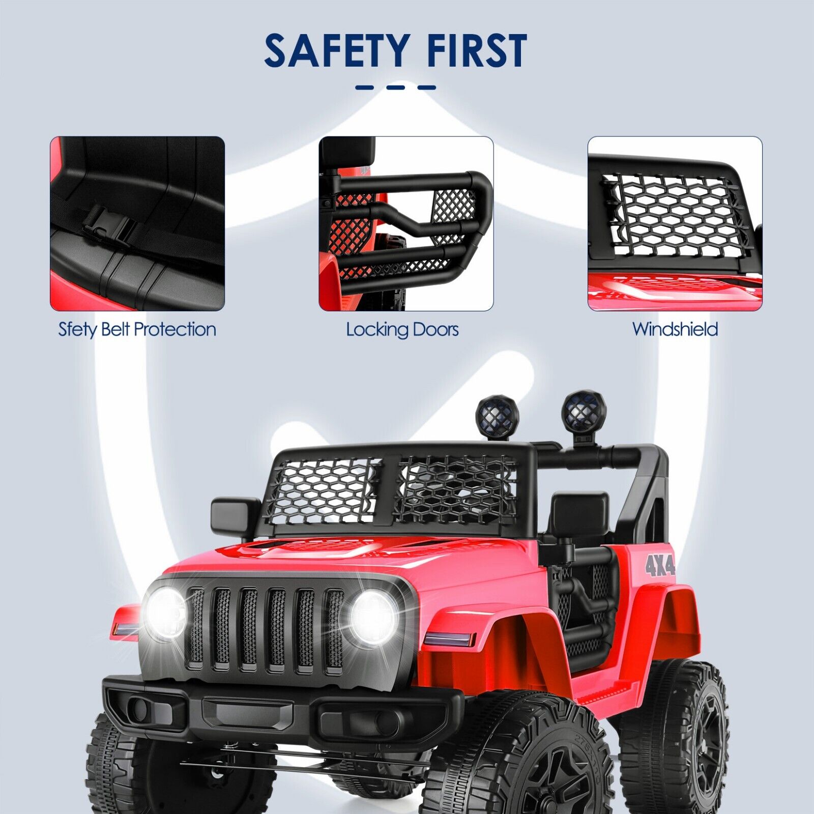 Electric Ride-On Car for Girls with Remote Control, 3 Speeds, USB and MP3 Compatibility