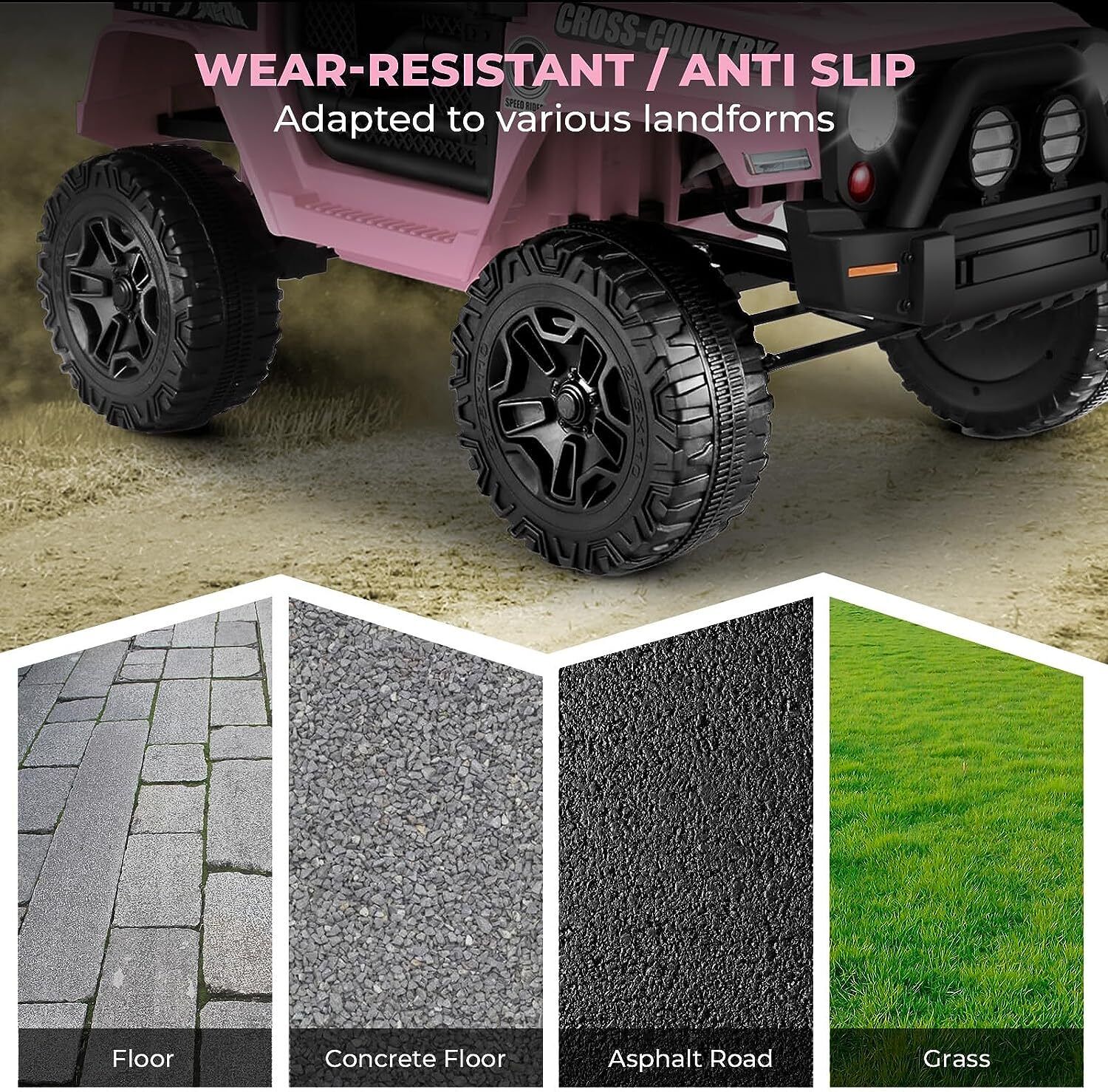 Electric Ride-On Car for Kids with Parent Remote Control and 3 Speed Options