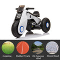 Electric Kids Ride On Motorbike with Training Wheels and MP3 Player - 12V Kids Electric Motorcycle
