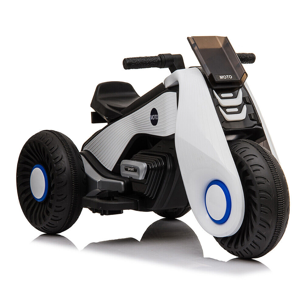 Electric Kids Ride On Motorbike with Training Wheels and MP3 Player - 12V Kids Electric Motorcycle