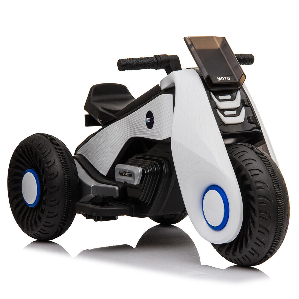 Electric Kids Ride On Motorbike with Training Wheels and MP3 Player - 12V Kids Electric Motorcycle