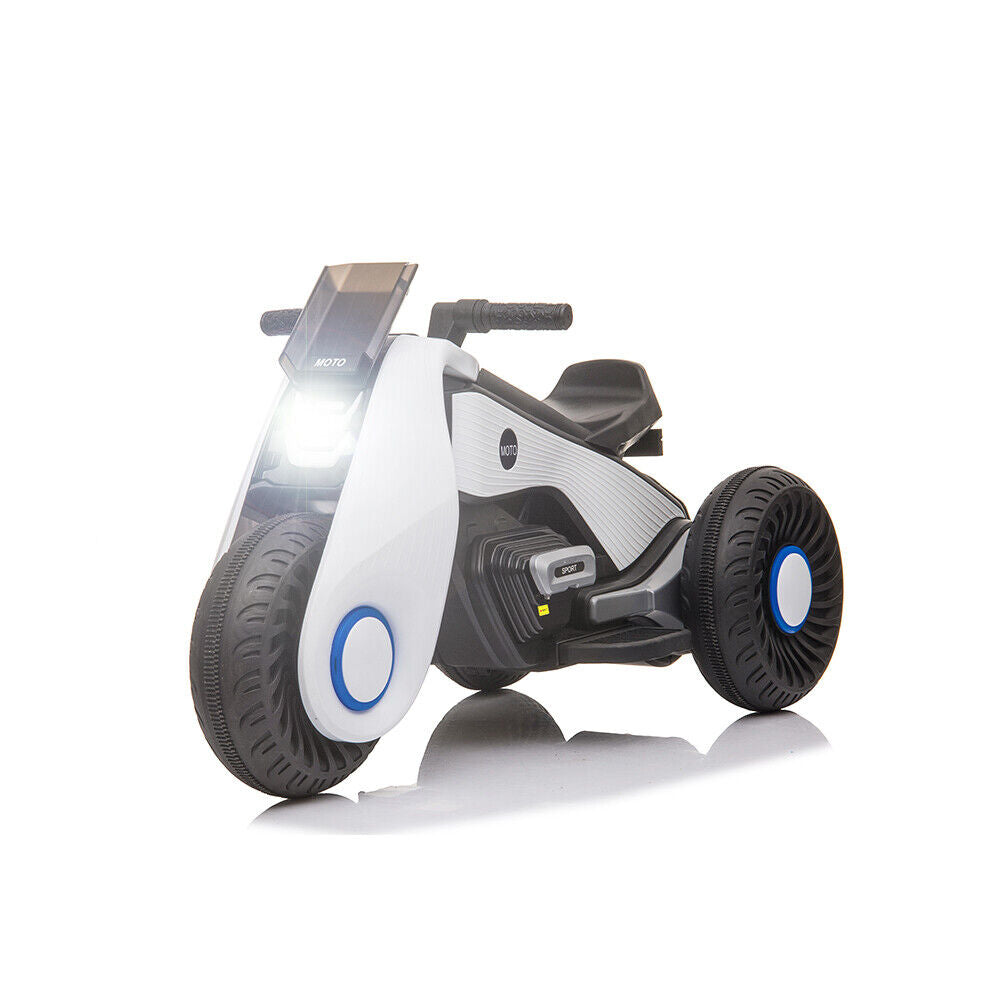 Electric Kids Ride On Motorbike with Training Wheels and MP3 Player - 12V Kids Electric Motorcycle