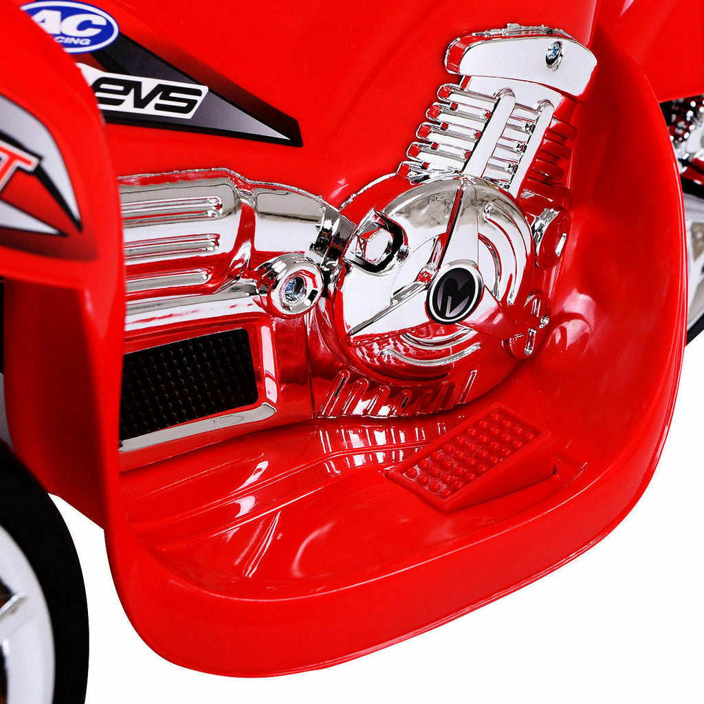 Electric Kids Ride-On Motorcycle with 3 Wheels and 6V Battery Power