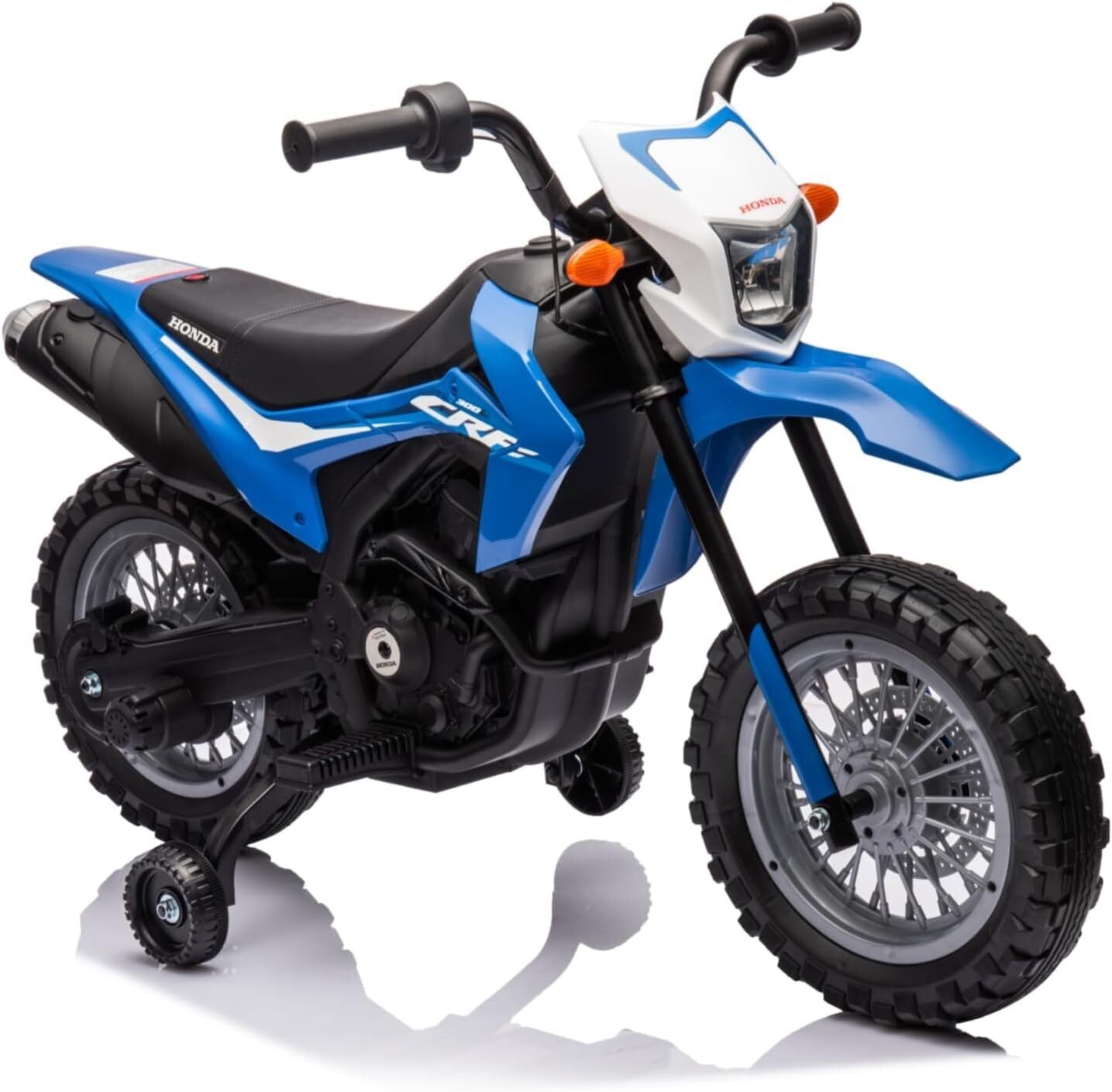 Electric Kids Ride-on Motorcycle with Training Wheel, Headlight, and Sound Effects