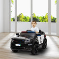 Electric Kids Ride On Police SUV with Remote Control and Music - Black