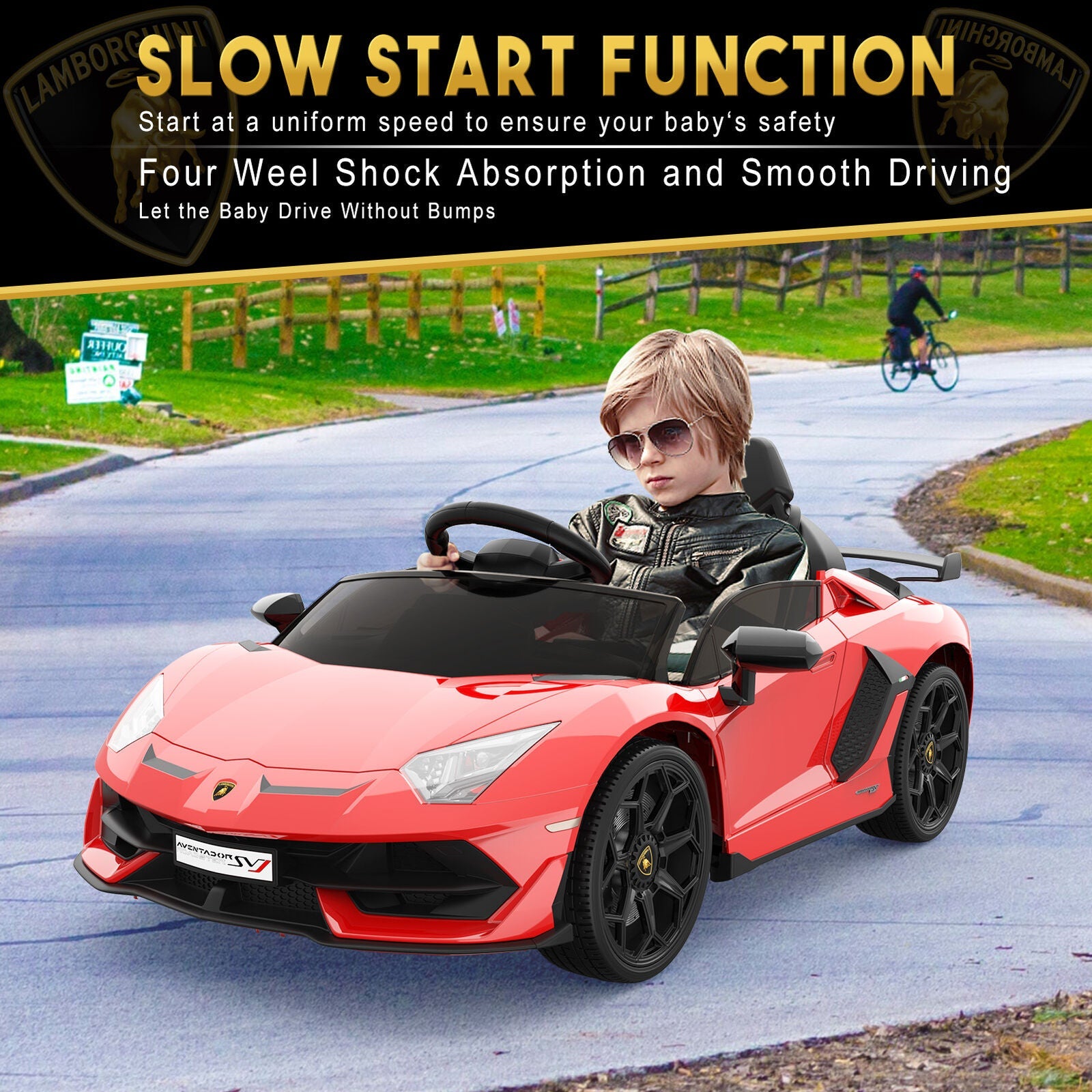 Electric Kids Ride On Sports Car with Remote Control, Music, and LED Lights - Perfect Gift for Kids!