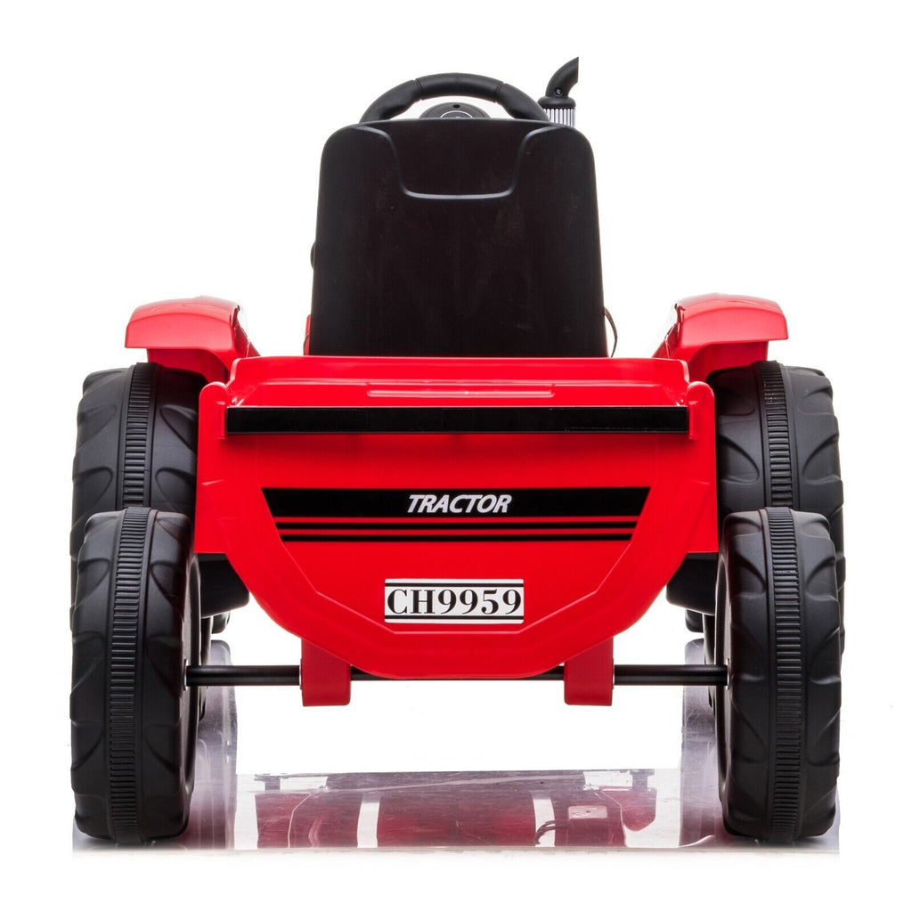 Electric Kids Ride-On Tractor with Trailer Toy - Perfect for Christmas Fun!