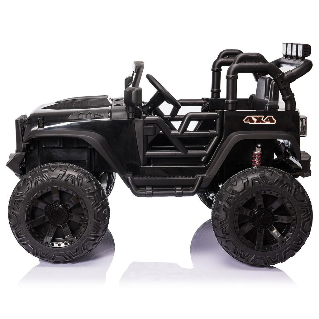 Electric Kids Ride-On Truck with 2 Seats, 400W Motor, LED Lights, and 24V Battery