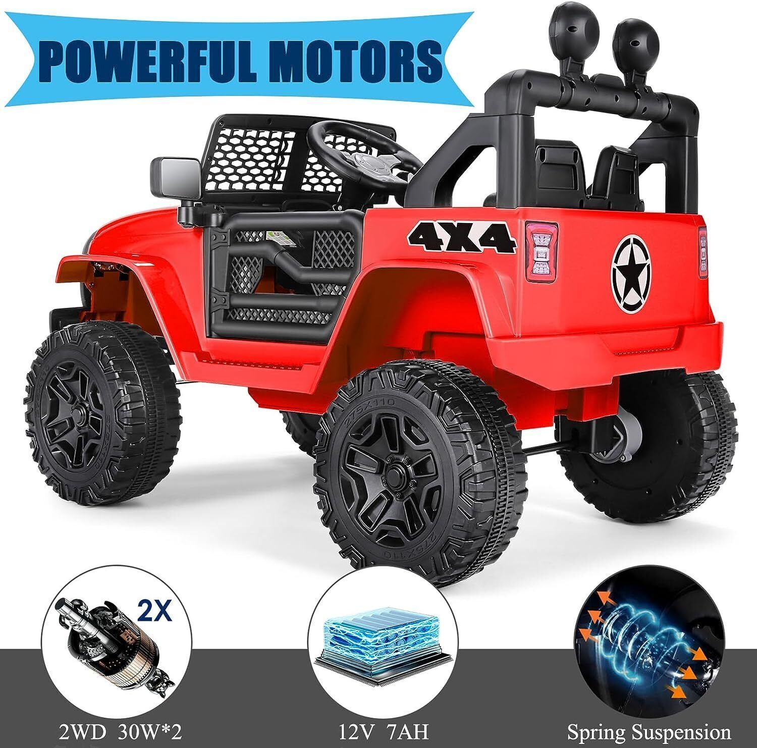 Electric Lamborghini Ride-On Car for Kids with Remote Control - 24/12V Truck Toy