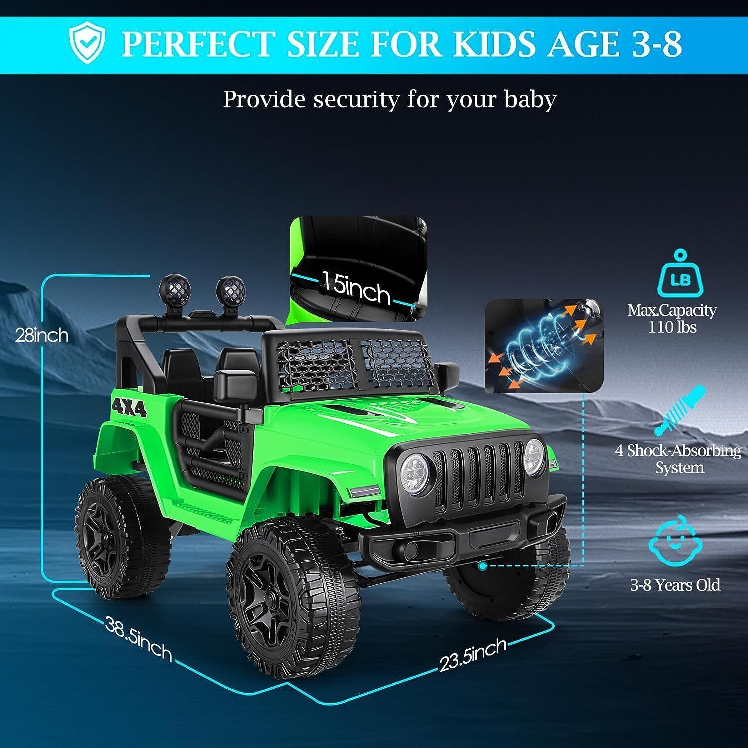 Electric Lamborghini Ride-On Car for Kids with Remote Control - 24/12V Truck Toy