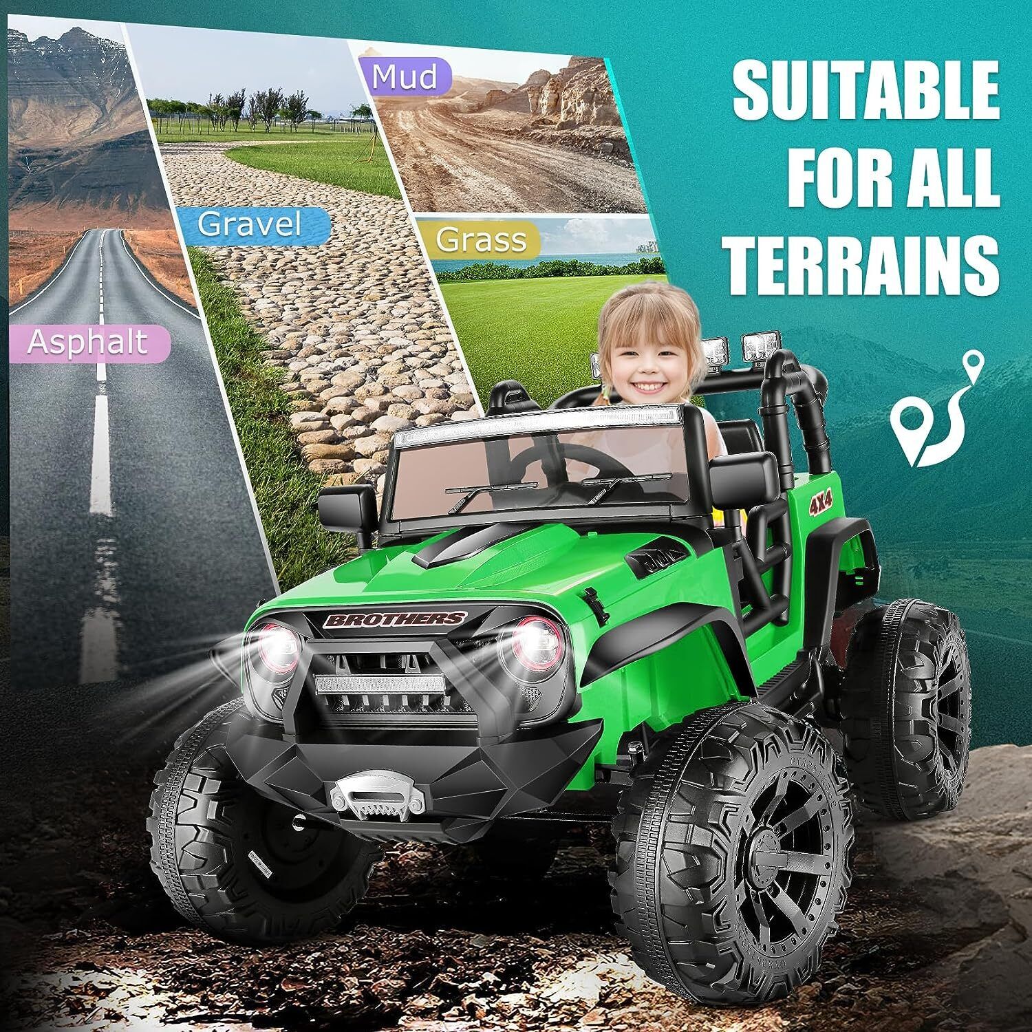 Remote Control Lamborghini Electric Car for Kids - 24/12V Ride-On Truck