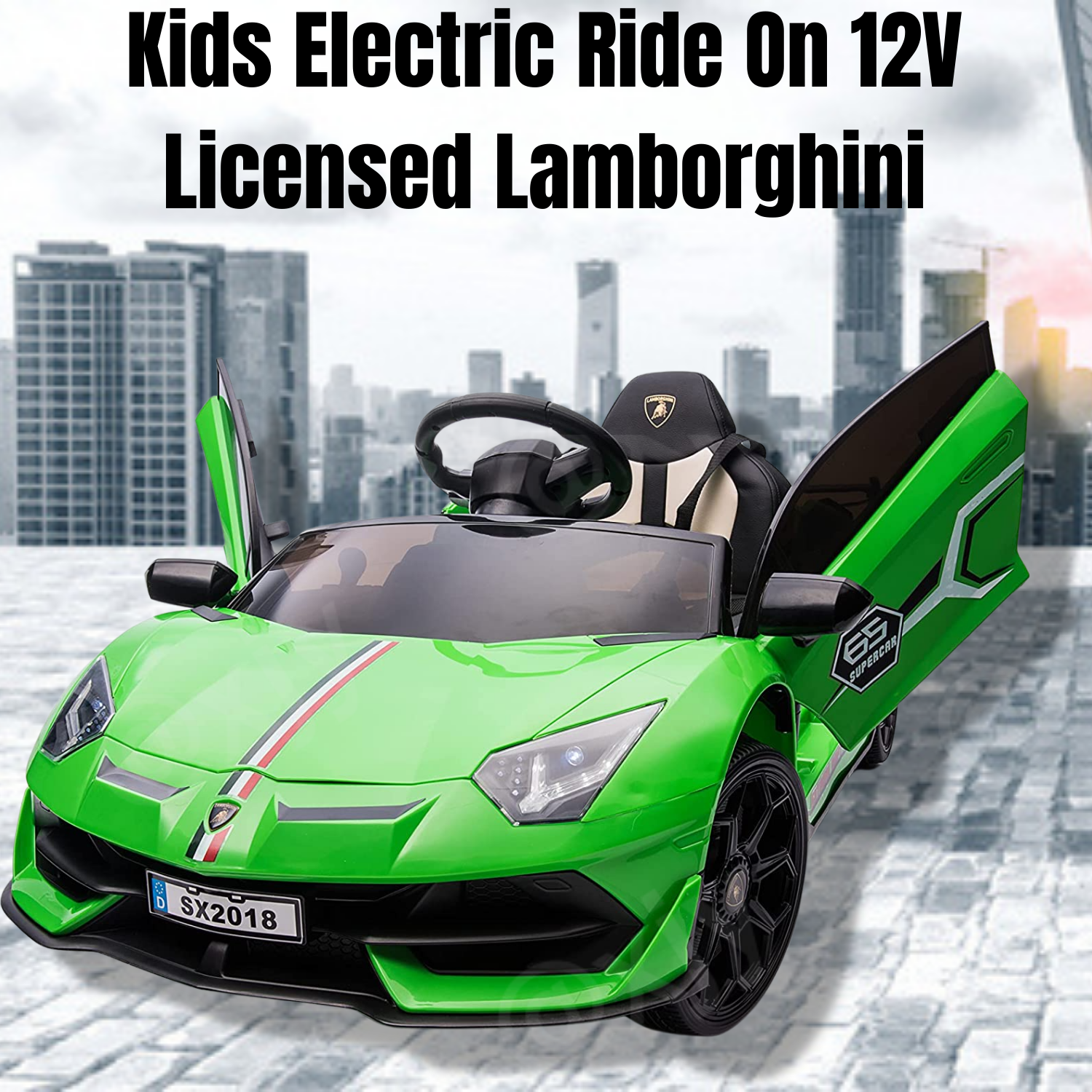 Remote Controlled Lamborghini Electric Car for Kids - 24/12V Ride On Toy Truck