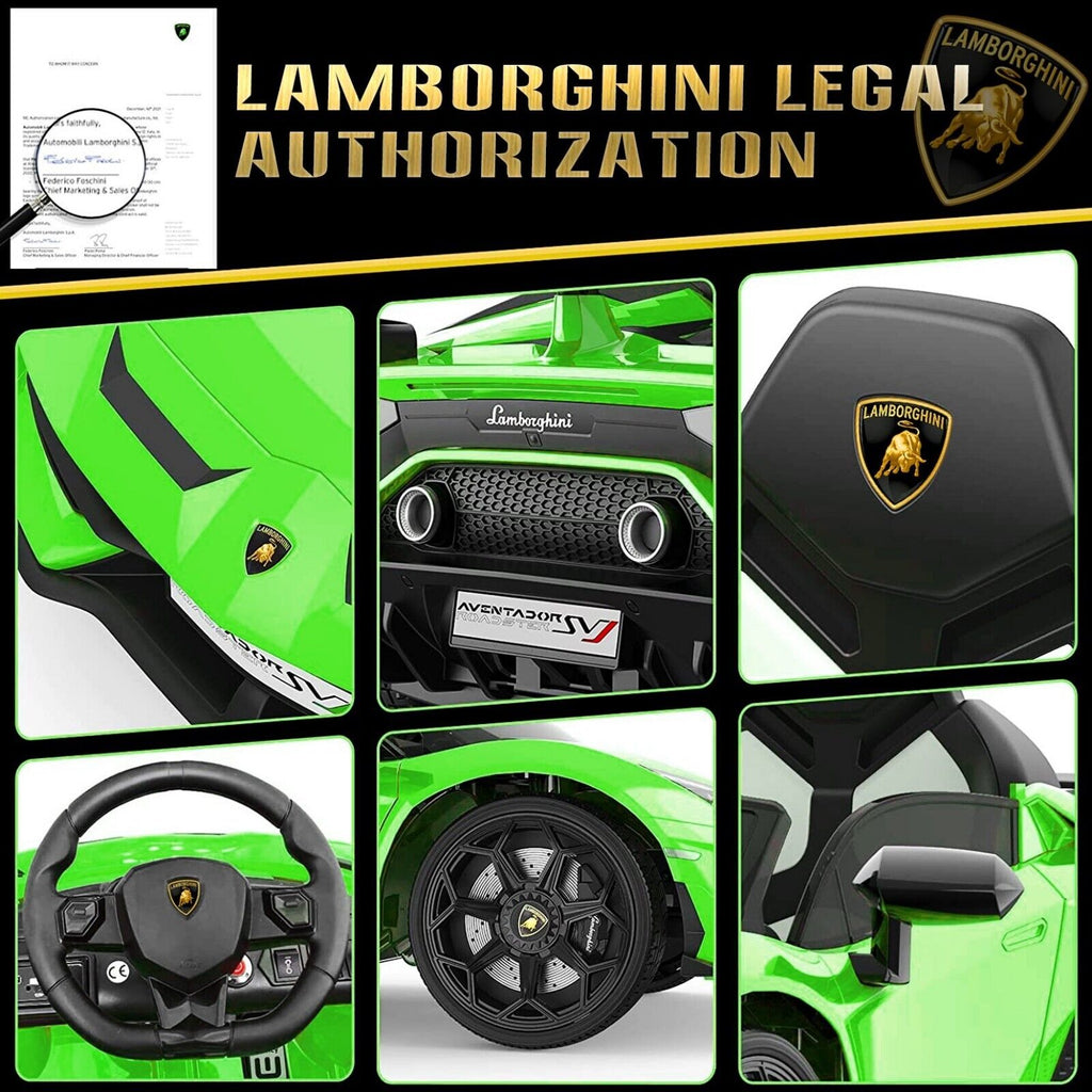 Electric Lamborghini Ride On Car for Kids with Remote Control and MP3 - Perfect Gift for Boys and Girls (12V)