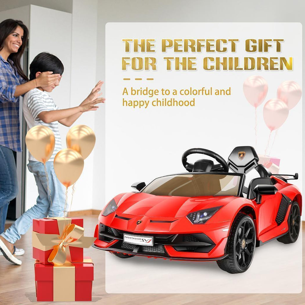 Electric Lamborghini Ride-On Car for Kids with Remote Control and MP3 Player