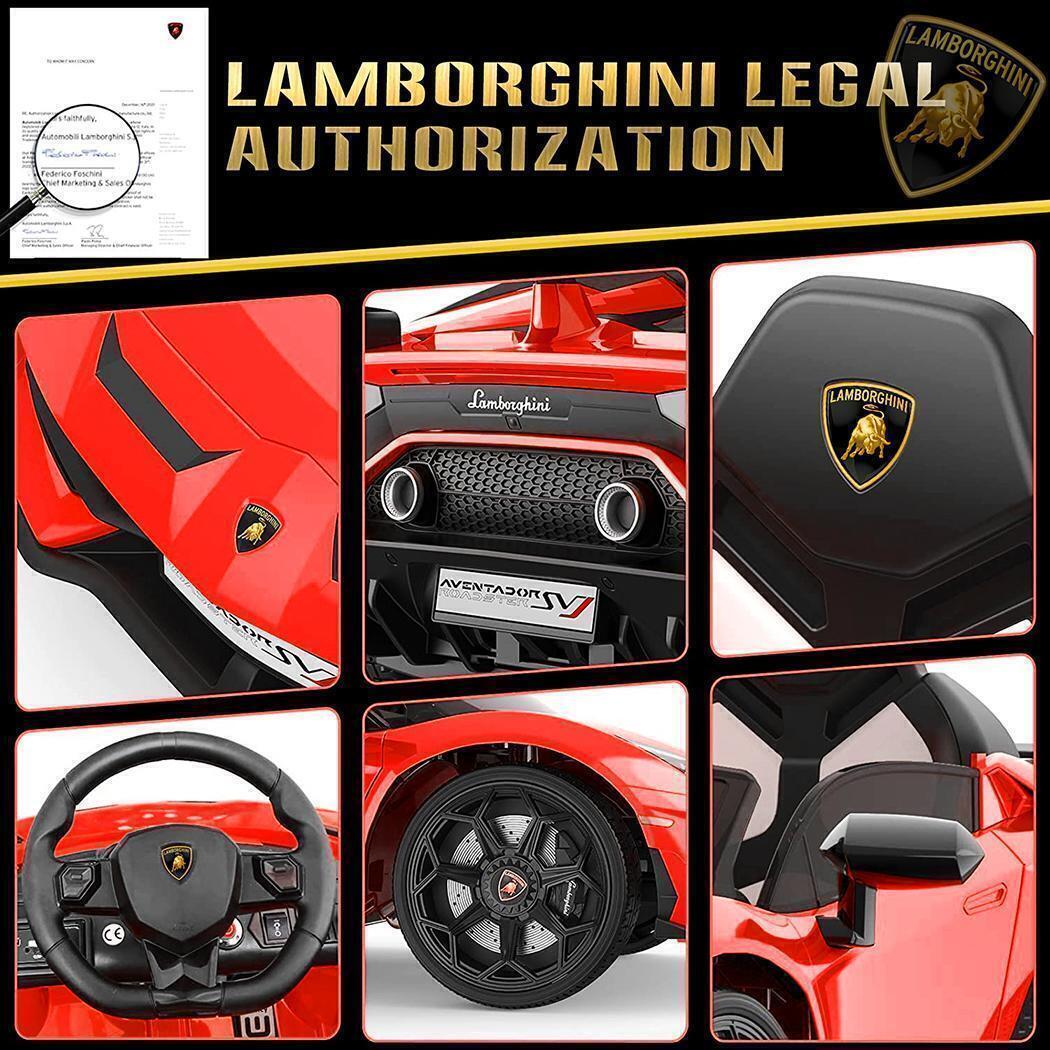 Electric Lamborghini Ride-On Car for Kids with Remote Control and MP3 Player