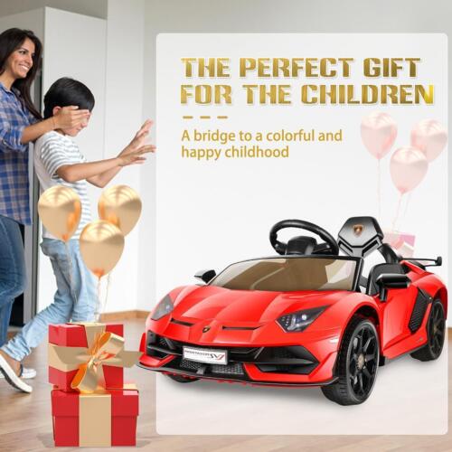 Licensed Lamborghini Aventador 12V Electric Ride-On Car with Remote Control for Kids - Perfect Gift!