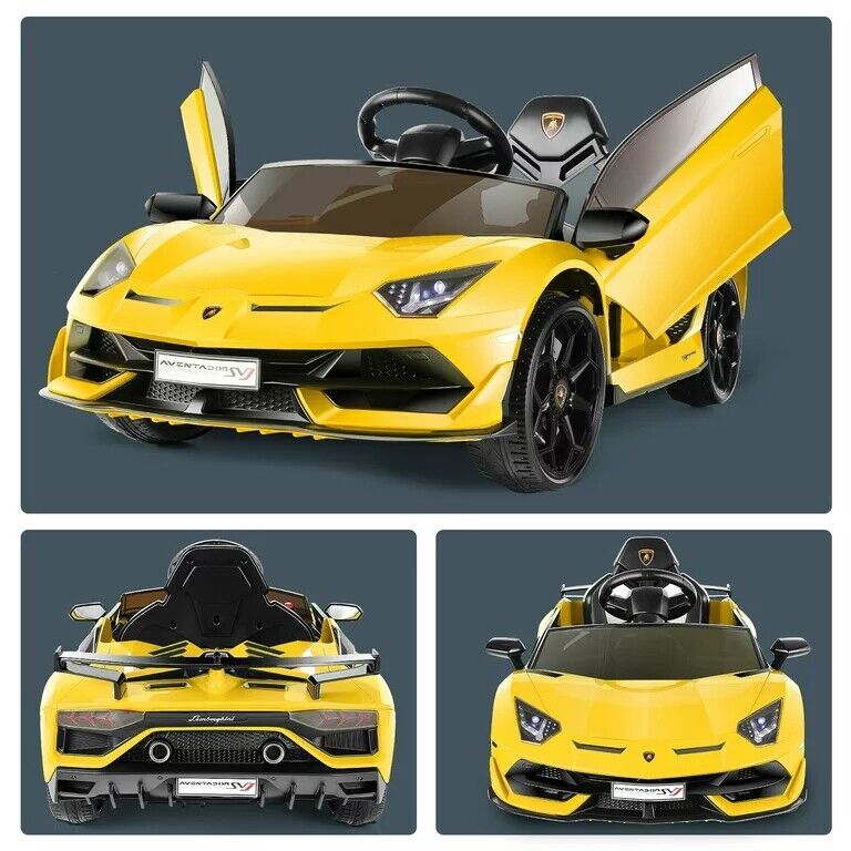 12V Lamborghini Kids Electric Ride On Car with Remote Control, MP3 Player & LED Lights