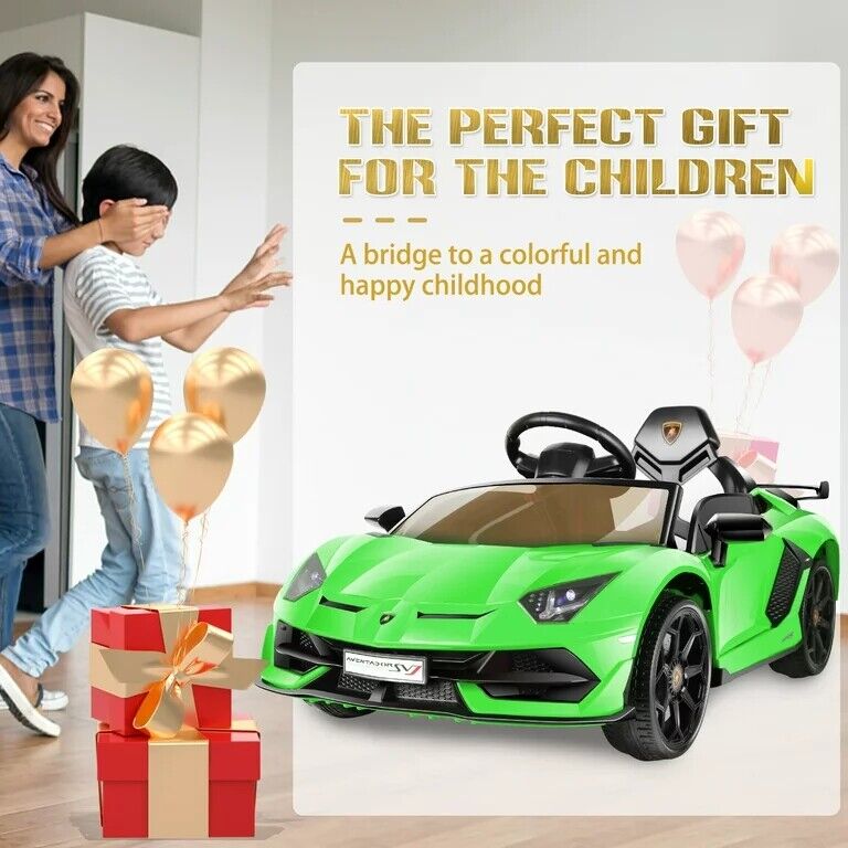 Licensed Lamborghini Electric Ride-On Car for Kids with Remote Control, MP3 and USB Connectivity
