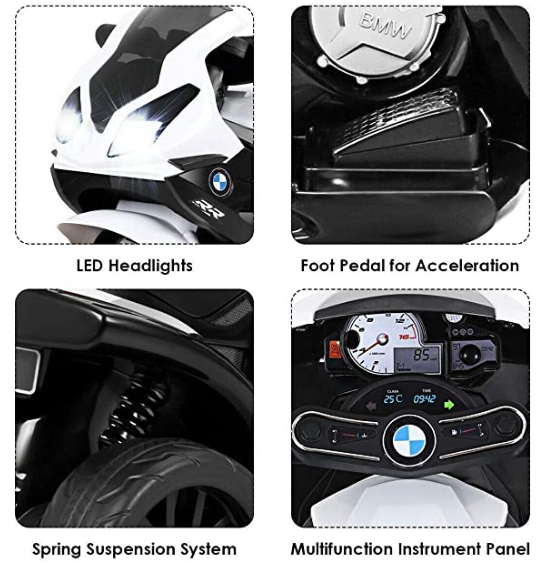 Electric Motorcycle Toy with Lights and Sounds for Kids Ages 3-7 to Play with