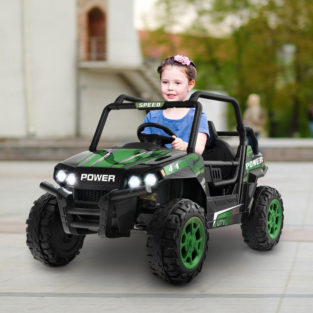 Electric Off-Road Truck for Kids with Realistic Horns and Engine Sounds - 12V