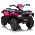 Electric Pink 4-Wheeler Quad for Kids with MP3 and Headlights - 2 Speeds