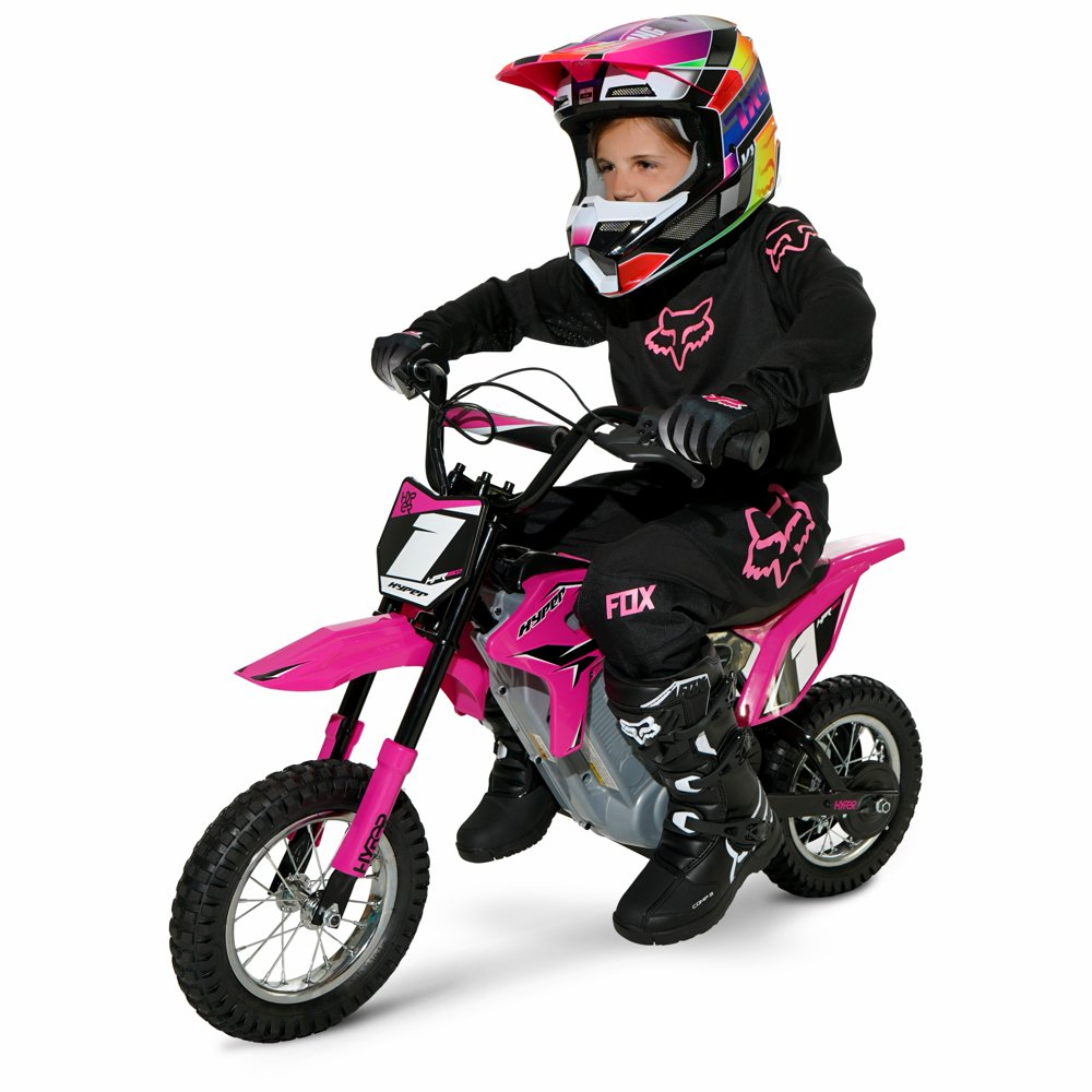 Electric Pink HPR 350 Dirt Bike: 24 Volt Motorcycle for Kids