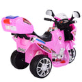 Electric Pink Ride-On Motorcycle for Kids - 3 Wheels, Battery Powered Toy Bike