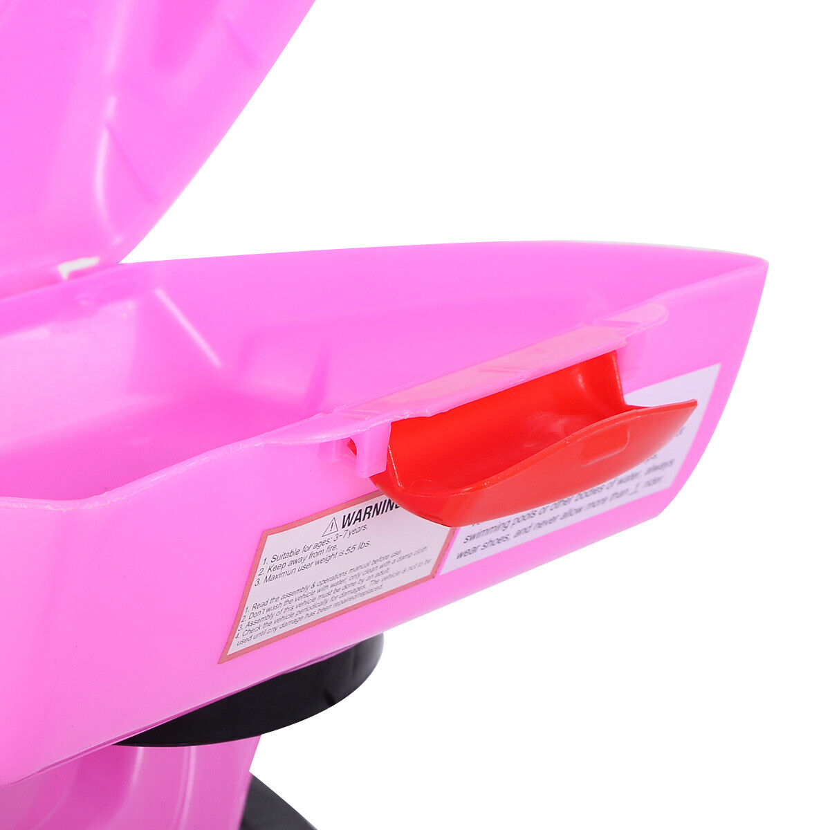 Electric Pink Ride-On Motorcycle for Kids - 3 Wheels, Battery Powered Toy Bike