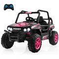 Electric Pink UTV Ride-On Truck for Kids with Remote Control, LED Lights, and Music
