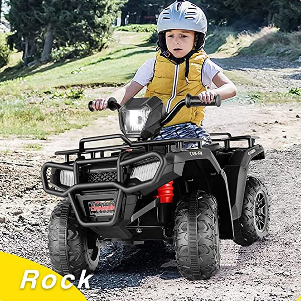 Electric Powered Kids ATV Car for Ages 2-9: 4-Wheeler Toy Truck with AUX Connection