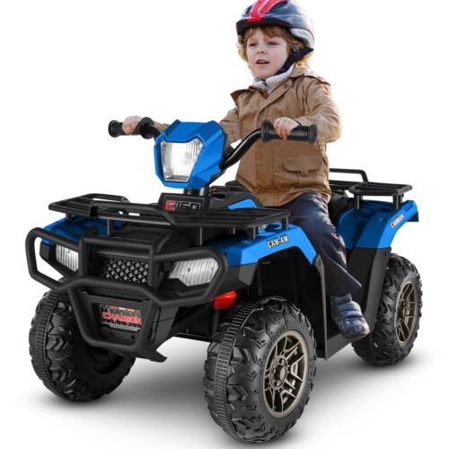 Electric Quad ATV Car for Kids with MP3 Music Player - 12V Battery Powered 4-Wheeler Truck