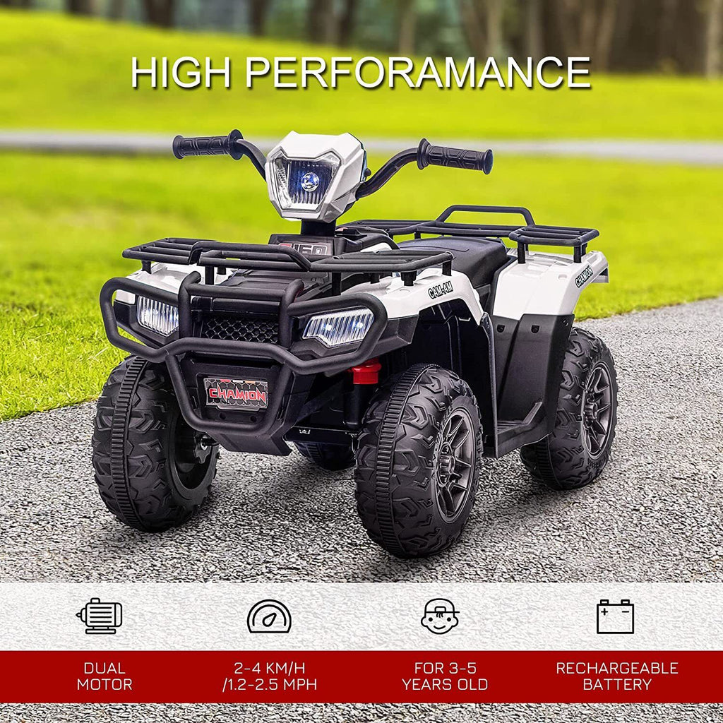 Electric Quad Ride-On Car for Kids with MP3 Music Player - 12V Battery Powered 4-Wheeler Truck