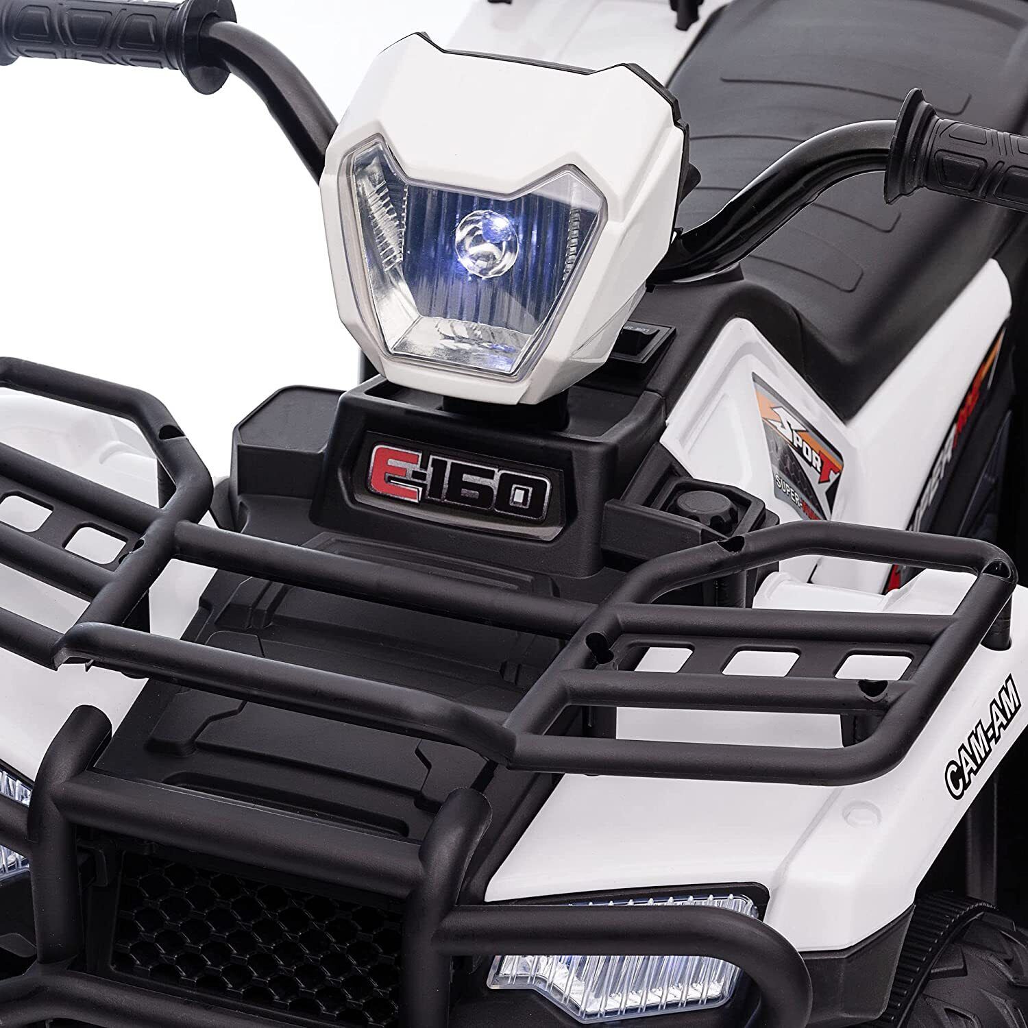 12V Battery Powered Kids Quad ATV Toy with LED Headlights