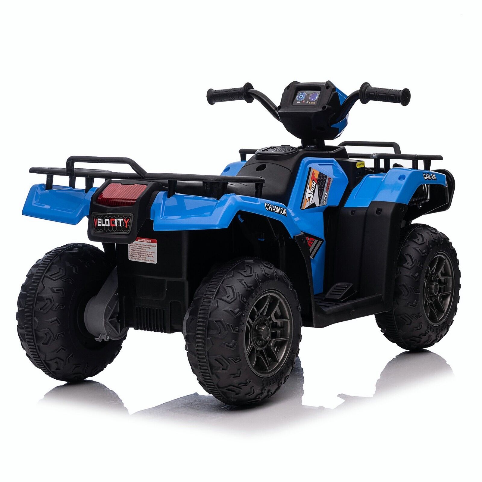 12V Battery Powered Kids Quad ATV Toy with LED Headlights