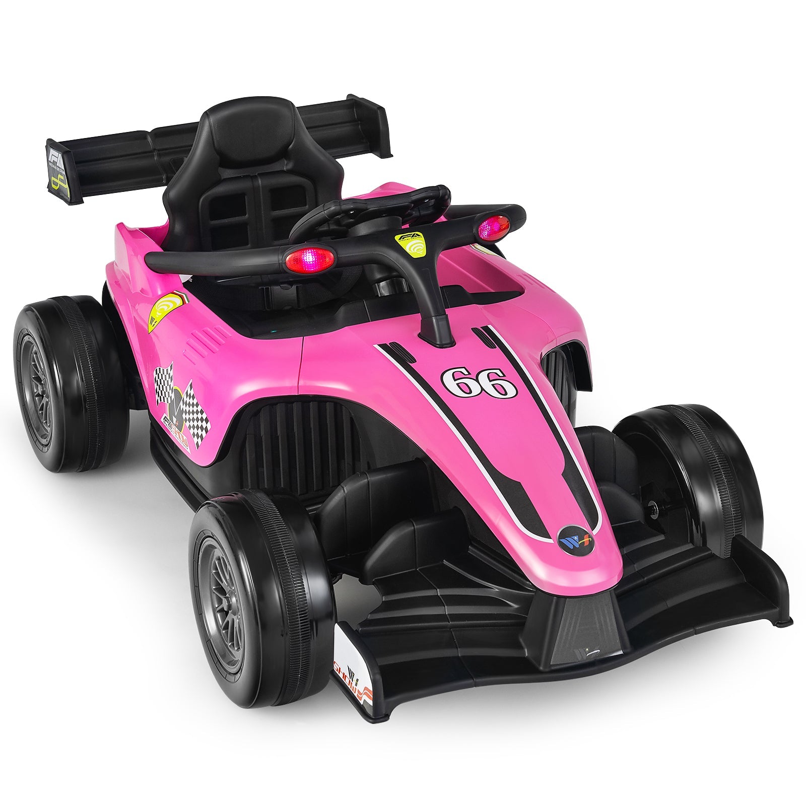 Electric Racing Truck for Kids with 2 Speeds, Remote Control, MP3 Player, and Lights - 12V