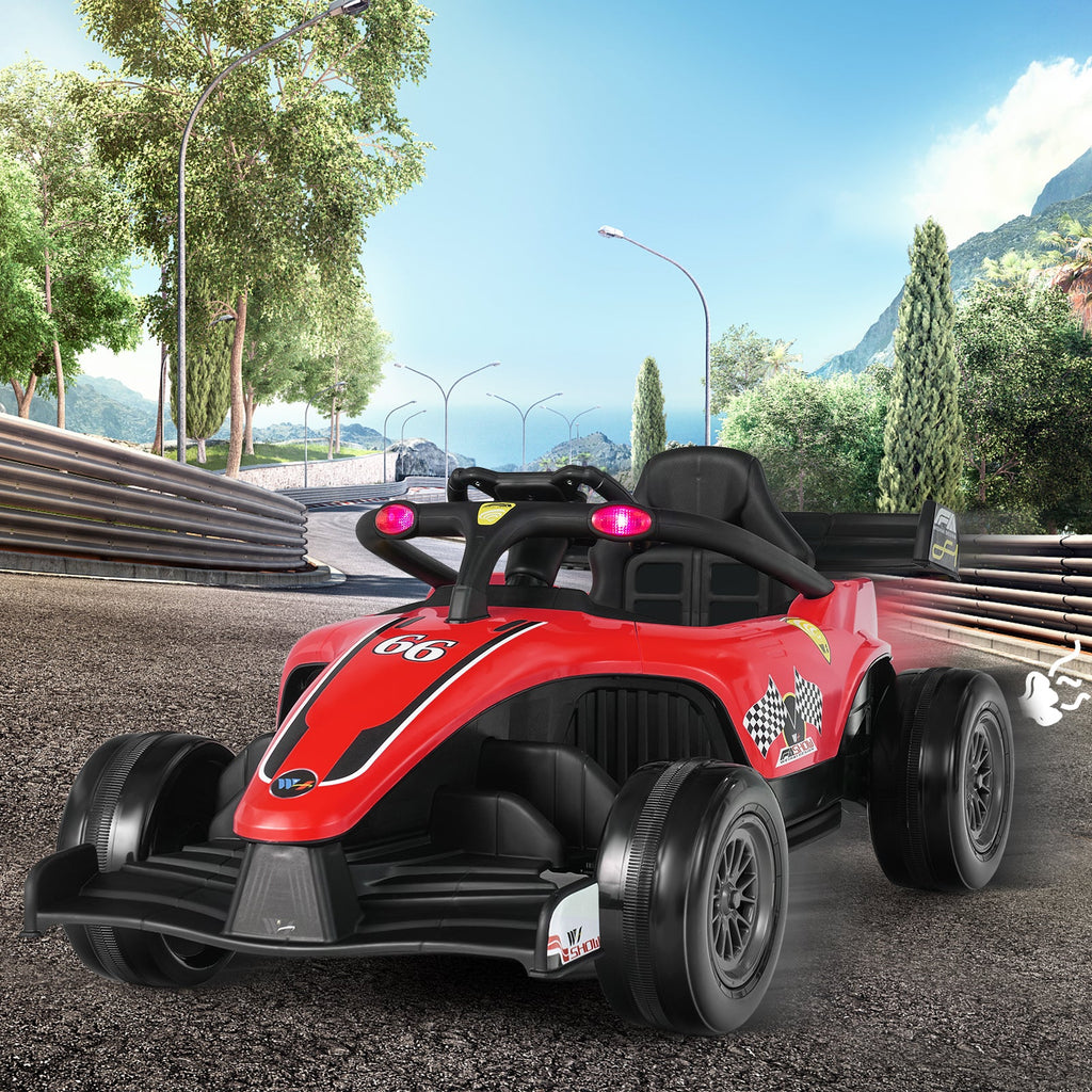 Electric Racing Truck for Kids with 2 Speeds, Remote Control, MP3 Player, and Lights - 12V