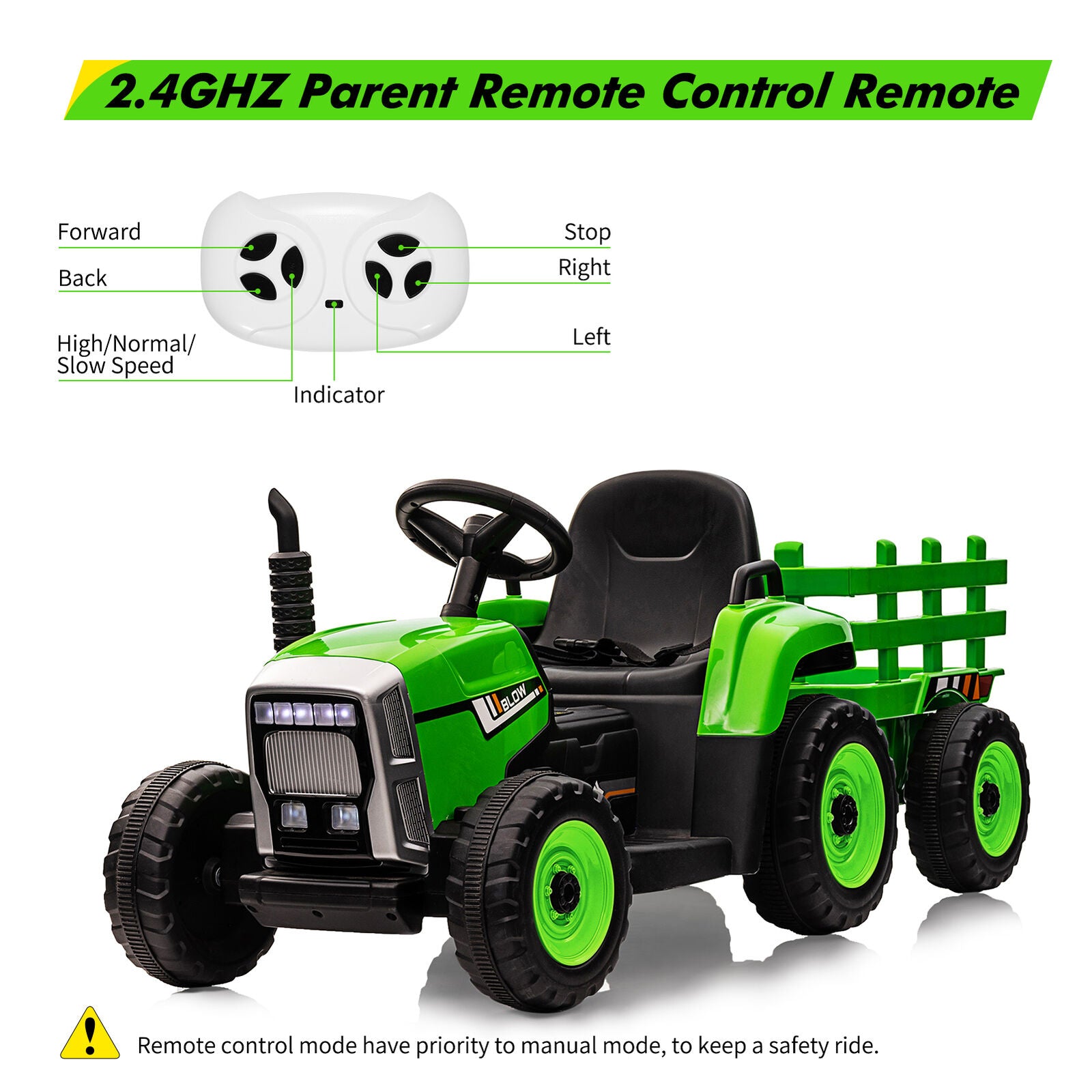 Electric Remote Control Ride-On Car for Kids Ages 3-6