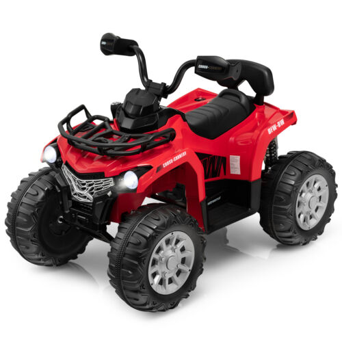 Electric Ride-On ATV for Kids with 2 Speeds, MP3 Player, and Headlights - Red
