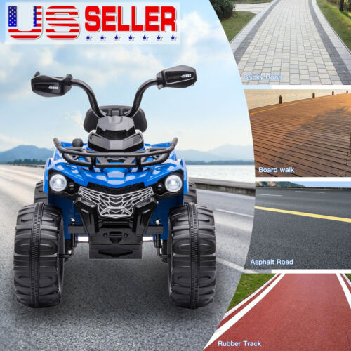Electric Ride-On ATV for Kids with MP3 Player and Headlights - 2 Speeds, 12V, 4-Wheeler Quad