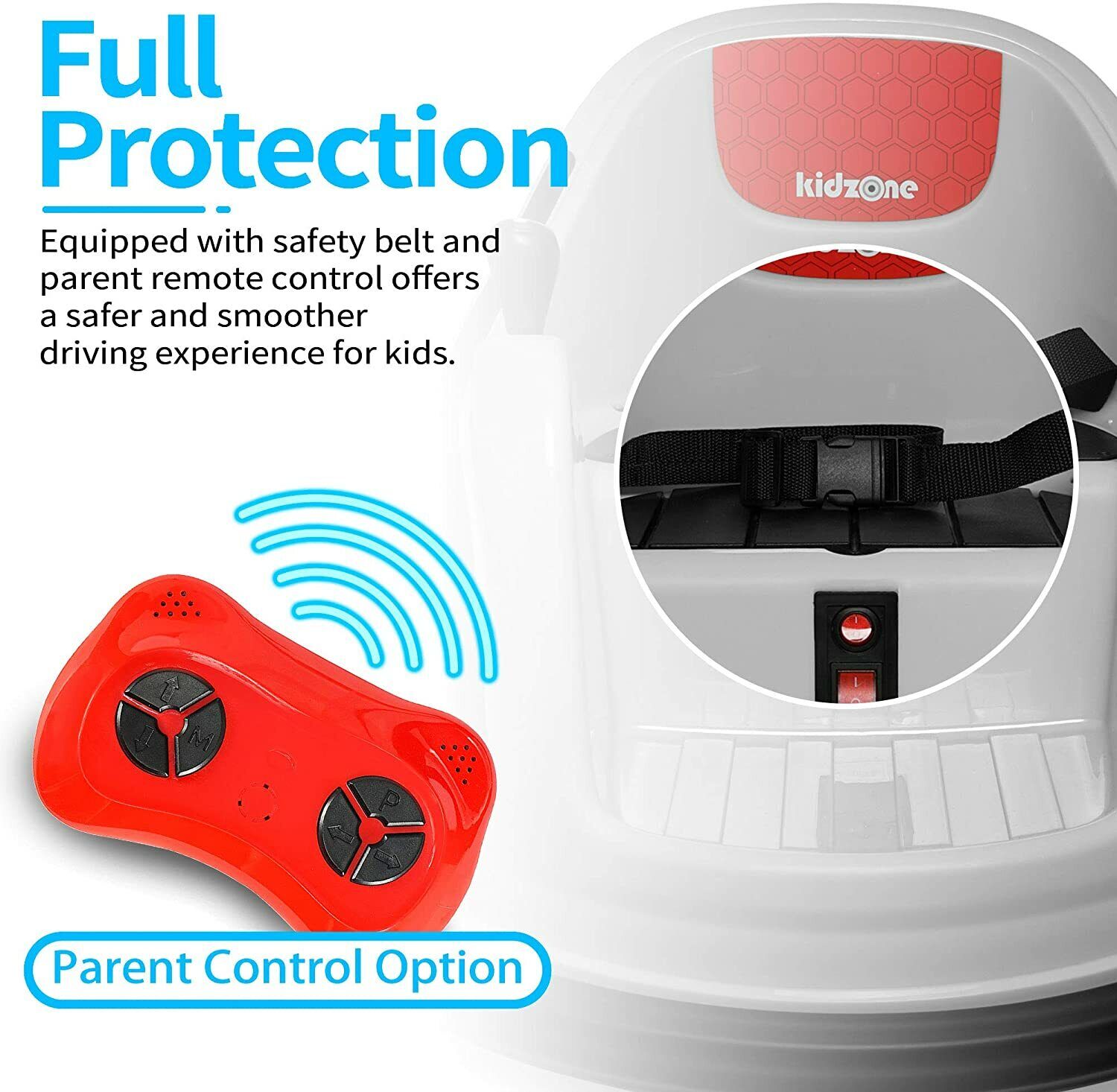 Electric Ride-On Bumper Car for Kids - 5 Vibrant Colors, Remote Control, and Lights Included
