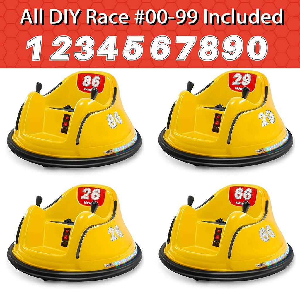 Electric Ride-On Bumper Car for Kids - 5 Vibrant Colors, Remote Control, and Lights Included
