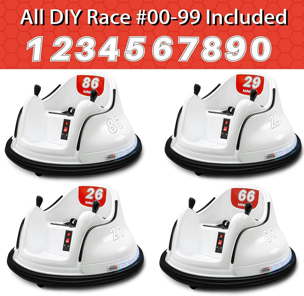 Electric Ride-On Bumper Car for Kids - 5 Vibrant Colors, Remote Control, and Lights Included