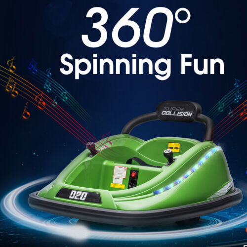 Electric Ride-On Bumper Car for Kids with Remote Control, Lights, and Spinning Action - Suitable for Ages 3-6